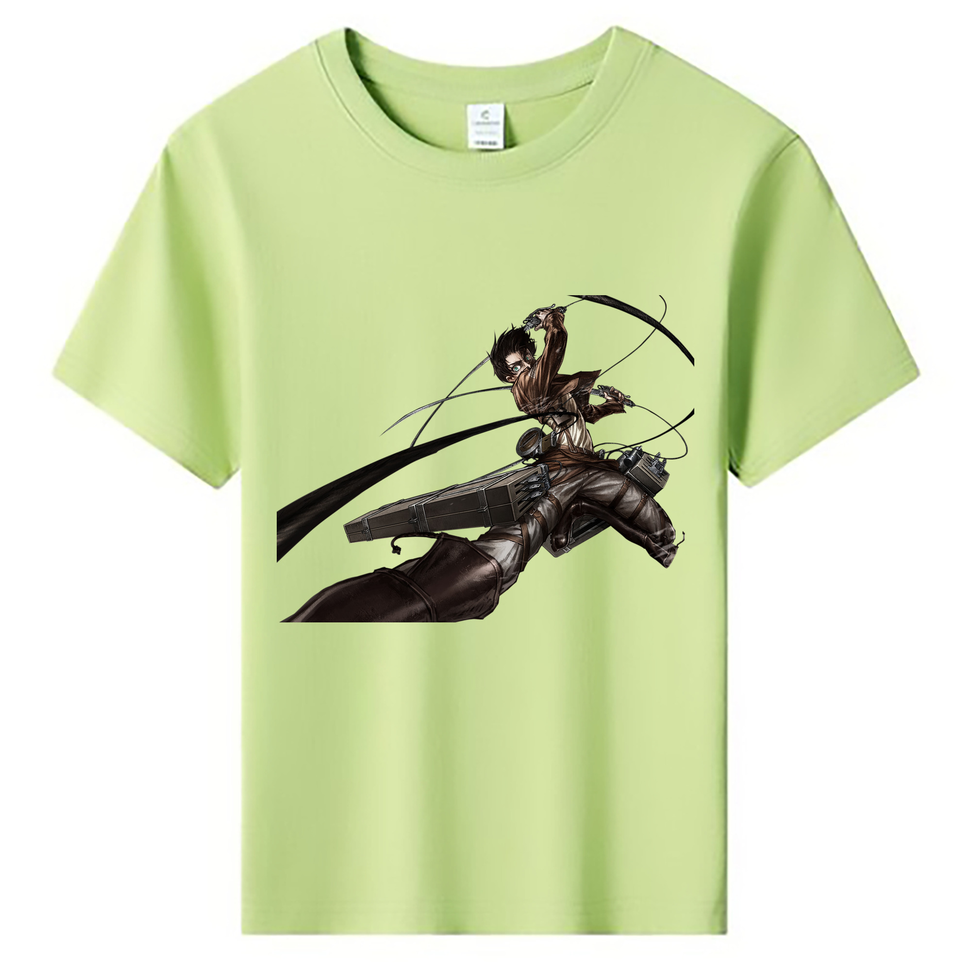（画像用） 進撃の巨人 エレン･イェーガー Attack on Titan Eren Jäger 綿100％キッズTシャツ（フロントプリント）